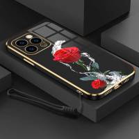 เคสสำหรับ Iphone 14 Pro Max น่ารักหรูหรา Stellalou ปกป้องกล้องขอบซิลิโคนนิ่มพร้อมฟรีสายคล้องเคสโทรศัพท์