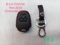 AD.B.S.Dซองหนังสีดำใส่กุญแจรีโมทตรงรุ่น TOYOTA( vios 2013),(commuter 2012)