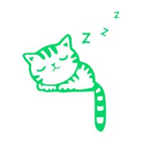 Greenbox Switch Sticker เรืองแสงในที่มืดไม่ซีดจาง Night Indication Cartoon Sleepy Cat Switch Sticker For Living Room