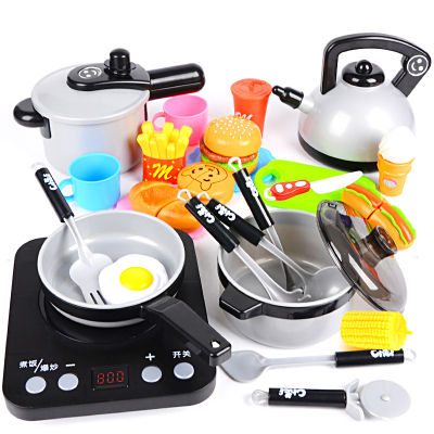 Childrens Toy Kitchen Set Large Cooking Simulation Kitchenware Cosplay Cooking Utensils Play House Kitchen Toys