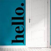 Hello Lettering Quotes Vinyl Wall Sticker Office Company Stores Wall Door Decals Custom Texts Vinyl Wall Window Mural Large Size