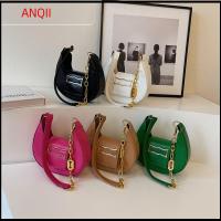 ANQII หนังพียู ถุงขนมจีบสลิงโฮโบ จุได้มาก สีทึบทึบ กระเป๋า Crossbody แฟชั่นสำหรับผู้หญิง ลำลองแบบสบายๆ กระเป๋าถือใต้วงแขน ผู้หญิงผู้หญิงผู้หญิง