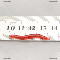 langyouzi9 100pcs silicone Red Worm Soft lures earthworm ยางเหยื่อกุ้งเบส carp