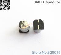 【CW】 12pcs/lot 63V 22uf SMD Aluminum Electrolytic Capacitors size 6.3x7.7