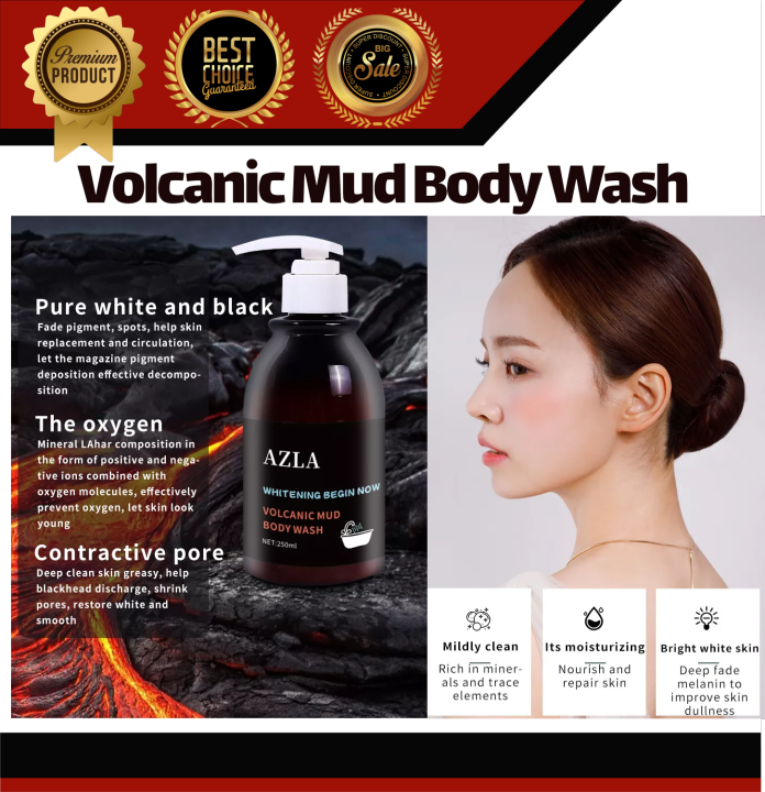 BEST SELLER Volcanic Mud Shower Gel pampaputi ng buong katawan in 3