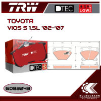 ผ้าเบรคหลัง TRW สำหรับ VIOS S 1.5L 02-07 (GDB3243)