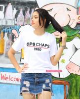 เสื้อยืดCPS งานป้ายงานปักนูน (คอตตอล100% ชายหญิง/SMLXL) No.38