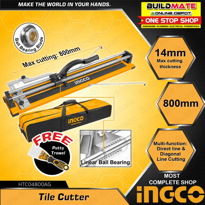INGCO Tile Cutter 800mm HTC04800AG +FREE PUTTY TROWEL •BUILDMATE• IHT