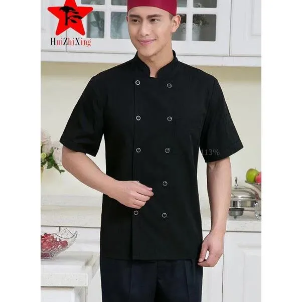 ♂ ♚ chef costume cook jacket male Restaurant Uniform Barber Shop ...