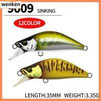 WENKEN 2pcs Wobblers crankbaits เหยื่อตกปลาขนาดเล็ก การสั่นสะเทือน ตะขอสามชั้น เหยื่อจมวิบ ร้อนแรงมาก ที่หมุนได้ เหยื่อล่อตกปลา อุปกรณ์ตกปลาสำหรับตกปลา