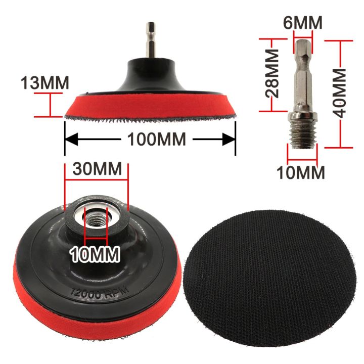 4inch-sanding-disc-set-100mm-hook-and-loop-sandpaper-60-240-grit-backing-pad-with-m10-drill-adaptor-for-polishing-cleaning-tools
