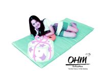 OHM ปลอกที่นอนปิคนิคแบบซิป ผ้าเครปซาติน 220 เส้น ขนาด 5 ฟุต (60 นิ้ว x 78 นิ้ว x 2 นิ้ว) สีเขียวมินต์