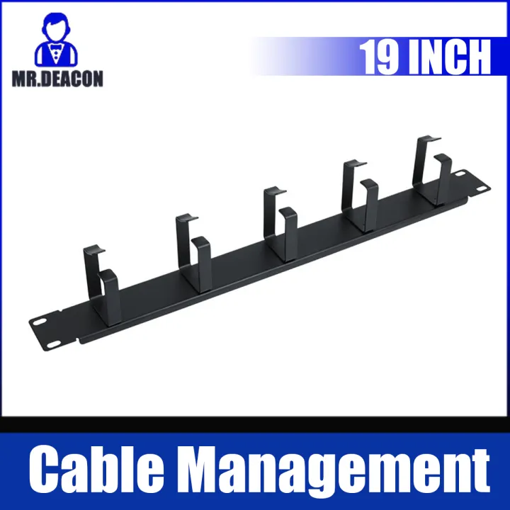 1PC 1U 5D-Rings Cable Manager - 19 Inch Horizontal Rack Mount Metal ...