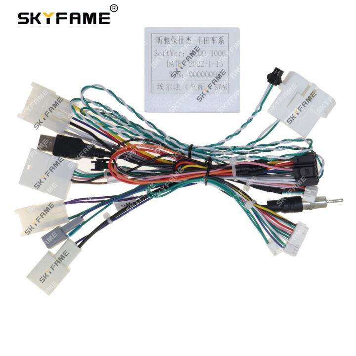 skyfame-car-16pin-wiring-harness-adapter-canbus-box-decoder-for-alphard-20-android-radio-power-cable