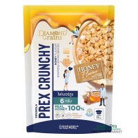 Diamond grains Perx crunchy  [ถุงใหญ่] 400 กรัม รส Crunchy Honey   กราโนล่า  น้ำผึ้งแท้ หอมละมุน