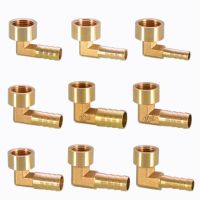 90 Elbow Brass Female Thread Fitting 1/4 quot; 3/8 quot; 1/2 quot; x Barb Hose Tail End Connector For Air Fuel Pipe Fitting Adapter