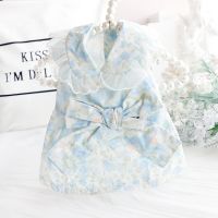 Dog Pet Clothing French Style Floral Dress for Dog Clothes Cat Small Doll Collar Lace Lacework Thin Summer Yorkshire Accessories Dresses