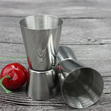 AU Luxe Stainless Steel 18/8 Cocktail Measuring Jigger Cup, 28ml And 14ml