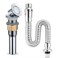 Sink Drain Pipe Stainless Steel Siphon Flexible Hose Sink Drains Bathroom Kitchen Basin Water Tube Pipe Set Sinkdrain Stopper