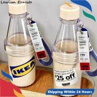 LE 500ML IKEA เดียวกันขวดที่มีสไตล์แบบพกพาพลาสติกเครื่องดื่มออกกำลังกายน้ำเครื่องดื่มขวดของขวัญคู่รักพลาสติกเกรดอาหาร Anti-Leak