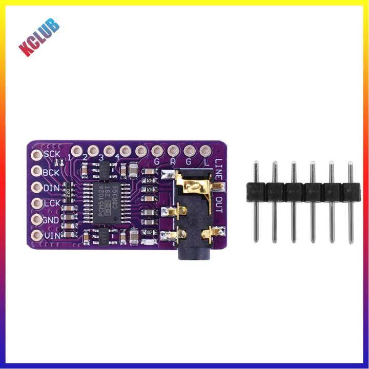 อินเทอร์เฟซ-i2s-pcm5102a-ตัวถอดรหัส-dac-เสียงลอสเลสดิจิทัล-i2s-ตัวถอดรหัส-dac-iis-สำหรับบอร์ดรูปแบบ-pi-phat-ราสเบอร์รี่