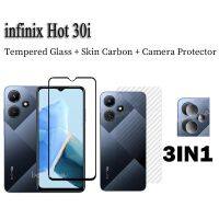 ฟิล์มกระจกเทมเปอร์3 In 1 Infinix Hot 30i สำหรับ Infinix Smart 7 Hot 30 20 11 10 Play 20S 20i 11S NFC 10S 10i ศูนย์5G 2023ศูนย์ฟิล์มกันรอยป้องกันเต็มพื้นที่ของหน้าจอกระจก20เลนส์กล้องถ่ายรูป