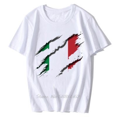 3d Vision Italy Flag Inside Tearing Tshirt Men Summer New White Short Sleeve Homme Casual T Shirt Unisex Streetwear Tee XS-6XL