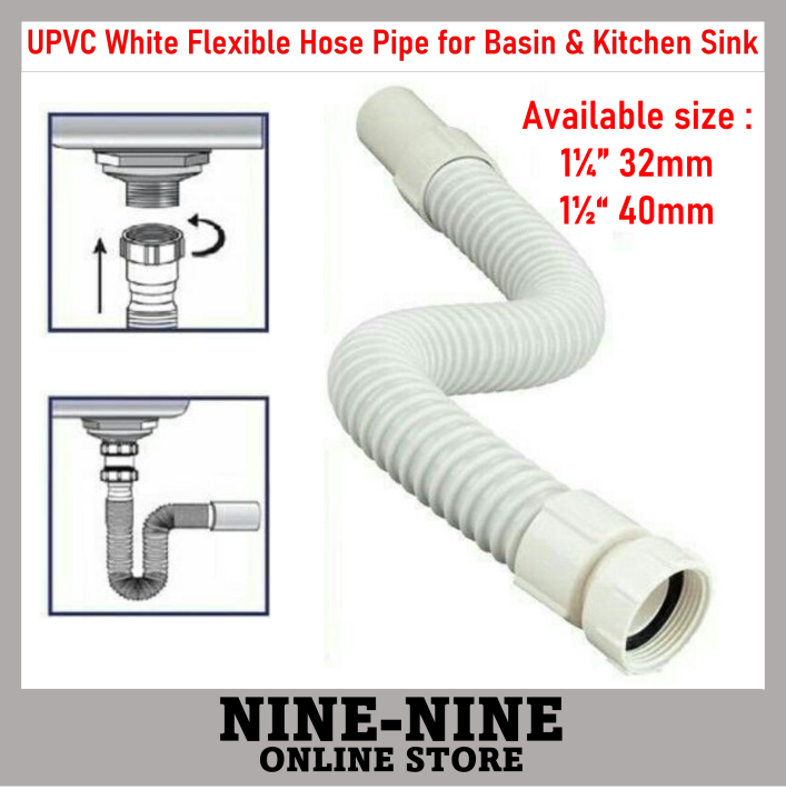 PVC Flexible Bottle Trap for Bathroom Basin (1 1/4") or Kitchen Sink (1