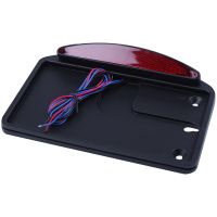 Side Mount License Plate Holder LED Tail Brake Light Frame Bracket for Cruise Prince