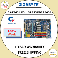 ใช้ Gigabyte GA-EP45-UD3L เมนบอร์ด LGA 775 DDR2 16GB เมนบอร์ดคอมพิวเตอร์เดสก์ท็อป UD3L P45 EP45-UD3L ATX Systemboard PCI-E 2.0