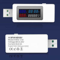 KWS-V30 USB Power Meter Tester 6in1แรงดันไฟฟ้าในปัจจุบัน Timing ความจุไฟฟ้าปริมาณทดสอบปิดฟังก์ชั่นหน่วยความจำ