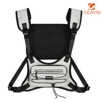 Fashion Chest Rig Bag For Men Waist Bag Hip Hop Night Reflective Functional Tactical Mobile Phone Running Bags Male Fanny Pack
