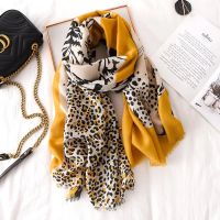 cotton scarf women silk scarves fashion Autumn winter warm print Designer black shawl factory wholesale Direct sales