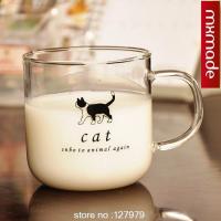 Onsale!! 300ML heat-resistant glass cup cute animal cup milk cup juice cups mugs ~