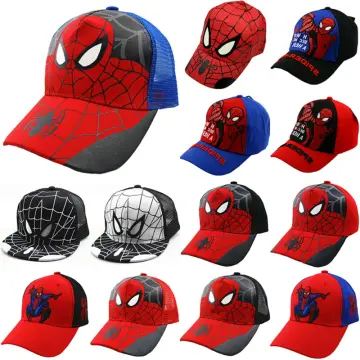 Boys Embroidery Spider-man Baseball Cap Kids Hip Hop Hats Flat Brim  Snapback Hat