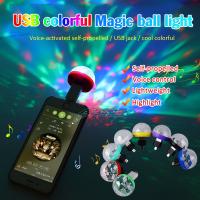 [ANYA Auto Parts] เครื่องประดับยานยนต์ยานพาหนะ Mini USB RGB LED Disco Stage Lighting Ball DJ Crystal Light Party อุปกรณ์ตกแต่งภายในรถยนต์