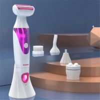 ZZOOI Washable Electric Lady Pubic Shaver Bikini Line Trimmer Underarm Hair Clipper Eyebrow Razor Body Haircut Removal Epilator 5 in 1