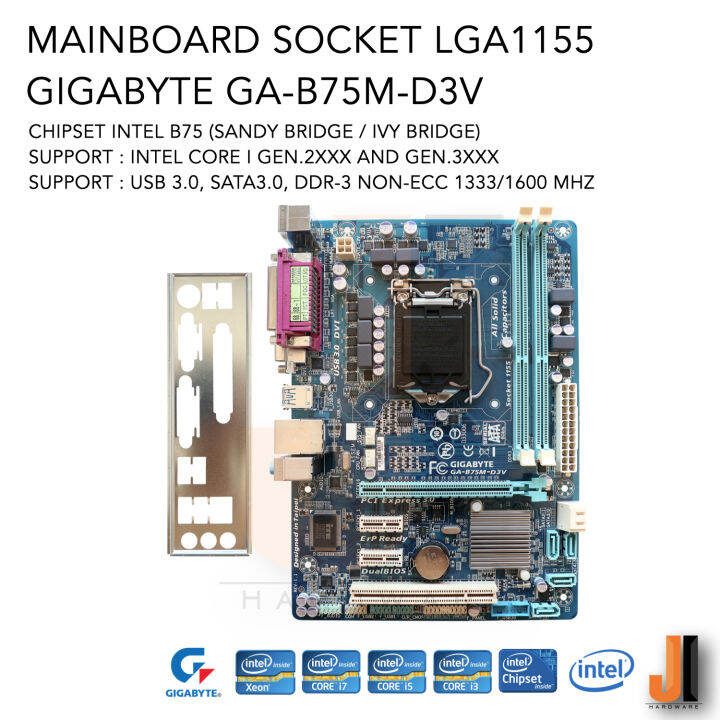 mainboard-gigabyte-ga-b75m-d3v-lga1155-support-intel-core-i-gen-2xxx-and-gen-3xxx-series-สินค้ามือสองสภาพดีมีฝาหลังมีการรับประกัน