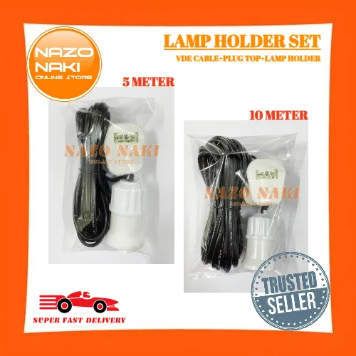 Lamp Holder Cable Lamp Holder Extension Holder Complete Set with 3Pin