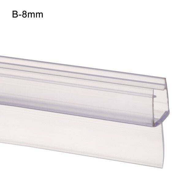 Bath Shower Screen Door Seal Strip 4 to 12mm Rubber Glass Door Weatherstrip Portable Window