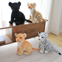 High Quality Simulation Leopard Plush Toy Cute Lion Pet Black Panther Doll Kids Baby Birthday Present Soft Stuffed Plush Toy