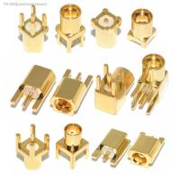 ☄✒ 1pcs MCX MMCX Male/Female Jack Connector PCB Mount With Solder Straight Goldplated 3 Pins Connector