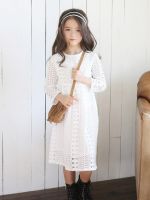 Family Matching Clothes Spring Summer Dress Mother Daughter Long Sleeve Lace Dress Women Dress Princess Dress Weding dress