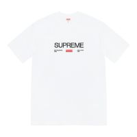 0BRS Supreme 21FW EST 1994 letter box logo European and American mens and womens fashion casual round neck short T-shirt