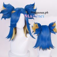 Manmei Valorant Neon Cosplay Wig Heat Resistant Synthetic Hair dsz