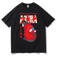 Anime 90s Akira Cat Kaneda Shotaro T-shirt Man Cartoon Animation Manga T Shirt Men Fashion Hip Hop Harajuku Tshirt Tops XS-4XL-5XL-6XL