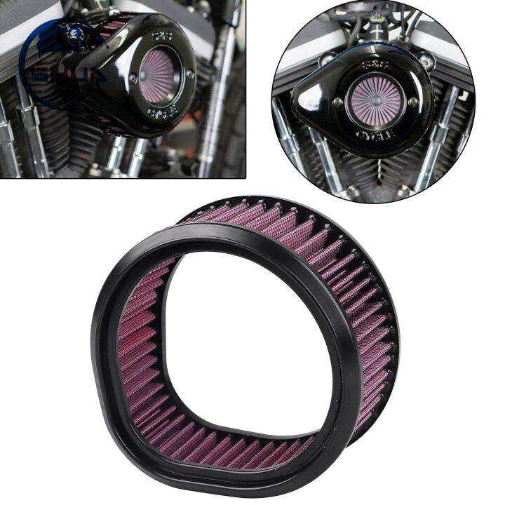 Red Motorcycle Air Cleaner Filter Element For Harley S amp;S Super E G