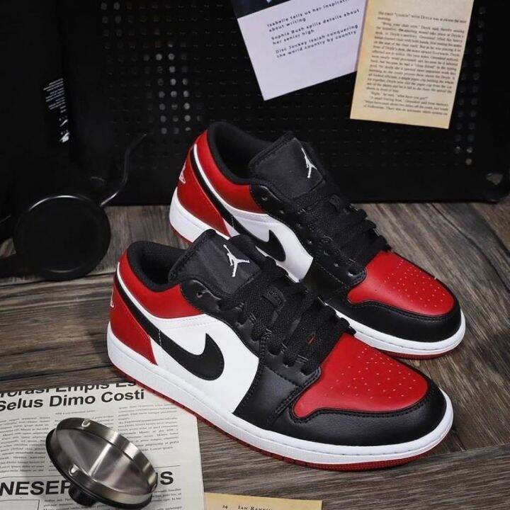 (พร้อมส่ง) Nike Air Jordan 1 Low “Bred Toe” (แท้100) Lazada.co.th
