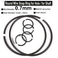 ☈✑ 10Pcs Wire Diameter φ0.7mm Spring Steel Round Wire Snap Rings for Hole Retainer Circlips for Shaft