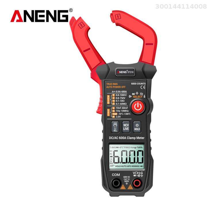 aneng-แคลมป์มิเตอร์มัลติมิเตอร์ดิจิทัลแบบมืออาชีพ-st210-dc-ac-600a-เครื่องทดสอบกระแสไฟฟ้านับมิเตอร์แอมแปร์จริง6000ชุดสำหรับระบบไฟฟ้า